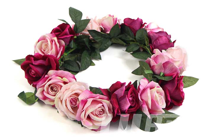 仿真玫瑰花環(huán)HH017